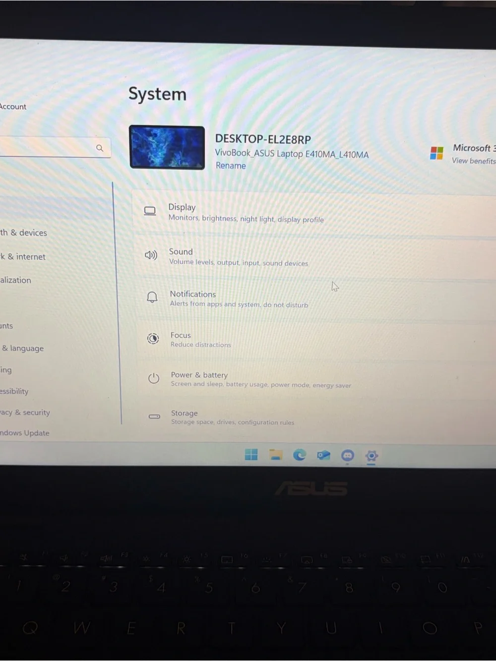 ASUS E410MA 128gb Black Laptop